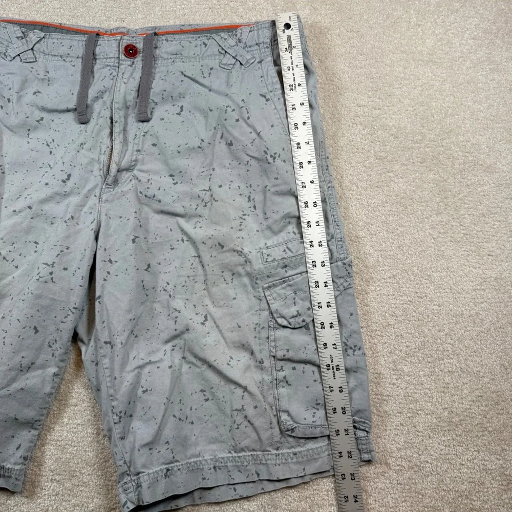 Jordan Cargo Shorts Men 36 Grey Splatter Cement Print Cotton Jumpman MJ 23